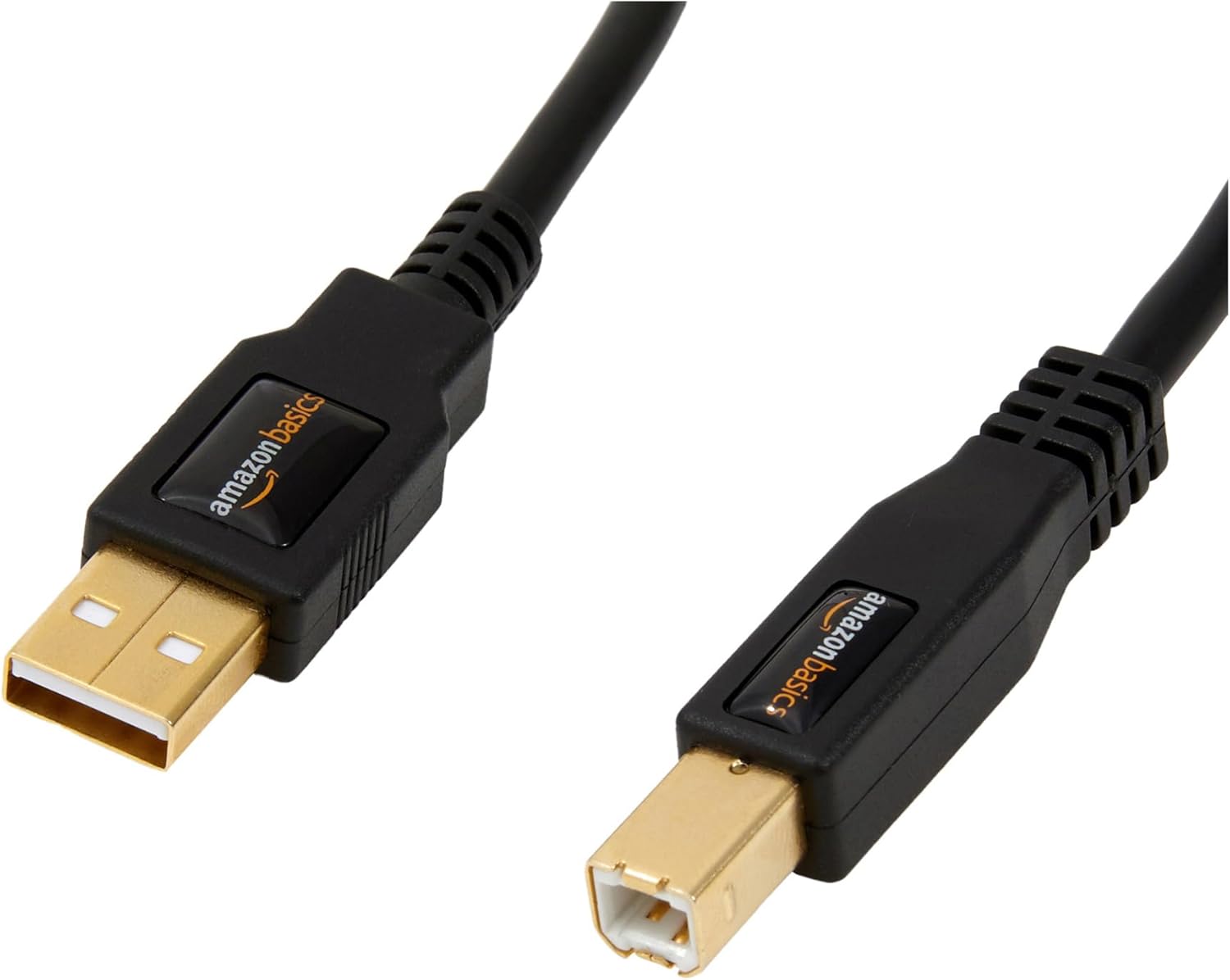 Amazon Basics USB-A to USB-B 2.0 Cable for Printer or External Hard Drive, Gold-Plated Connectors, 3 m, Black