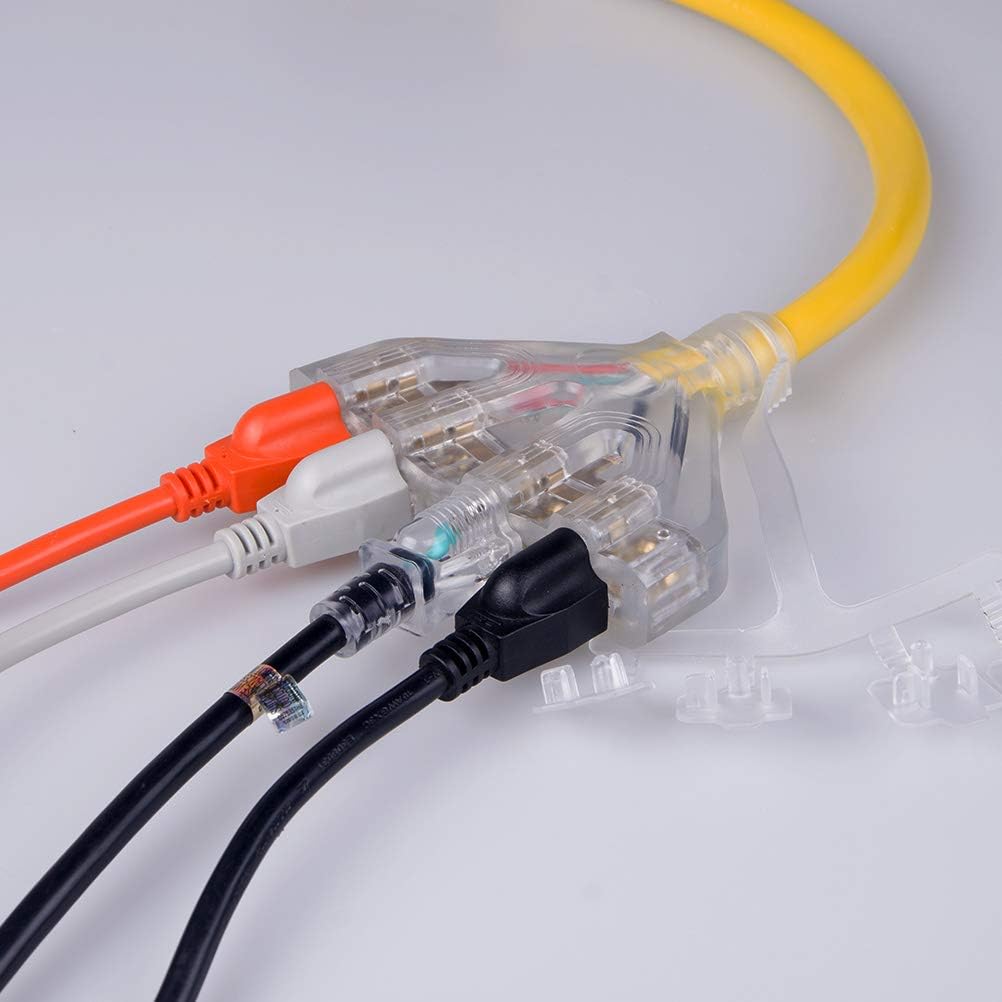 25 Feet Heavy Duty Generator Extension Cord,Generator Locking Cord,NEMA L14-30P/Four 5-20R, 4 Prong 10 Gauge Flexible Generator Cable,Generator Power Cord, 125/250V 30Amp 7500 Watts UL Listed - Image 3