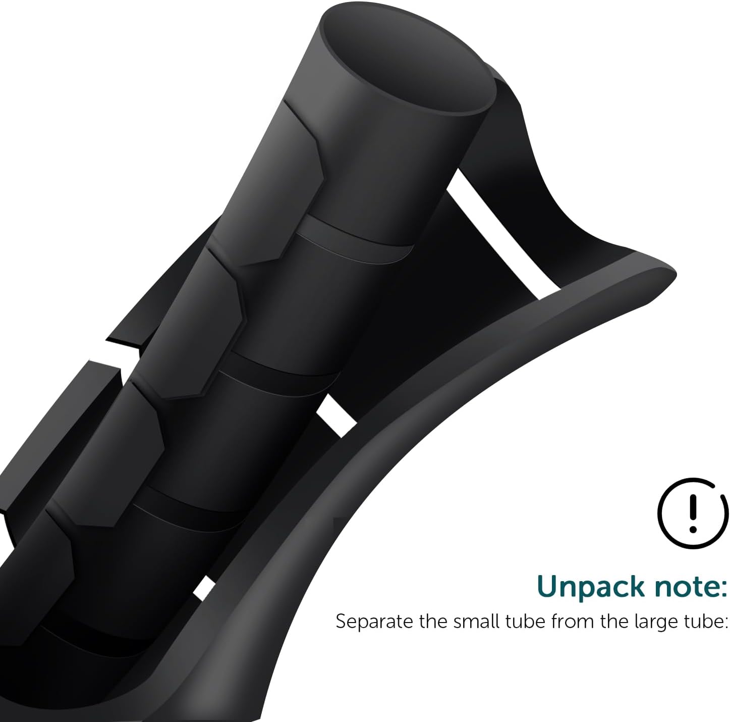 Cable Management Sleeve, 3m/9.8ft Wire Sleeve with 20pcs Zip Ties, 5 Adhesive Cable Clips, 1 Wire Guide Clip, ∅0.63"/16mm+∅0.87"/22mm Cable Tidy Tube Wire Organizer for TV PC Home, Black - Image 5