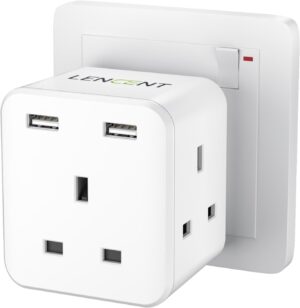 LENCENT Multi Plug Extension with 2...