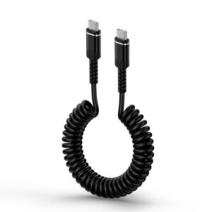 Coiled USB C to C Cable for Car, Ty...