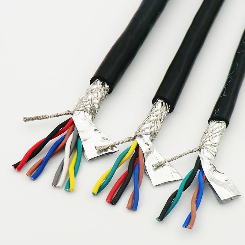 Shielded Wire Twisted Pair Cable 0.5mm² 4,6,8 Core With Pure Oxygen Free Copper Double Shield 485 Signal Control Wire 20AWG (Color : 5m, Size : 8-core 0.5mm2) - Image 5