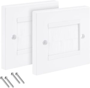 2 Pack Brush Wall Plate, Cable Pass...