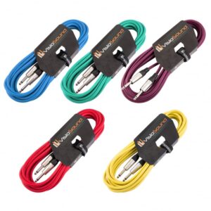 VisioSound 5 x Guitar Lead 6.35mm M...