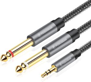 POSUGEAR 2m 3.5mm to 6.3mm Mono Aud...