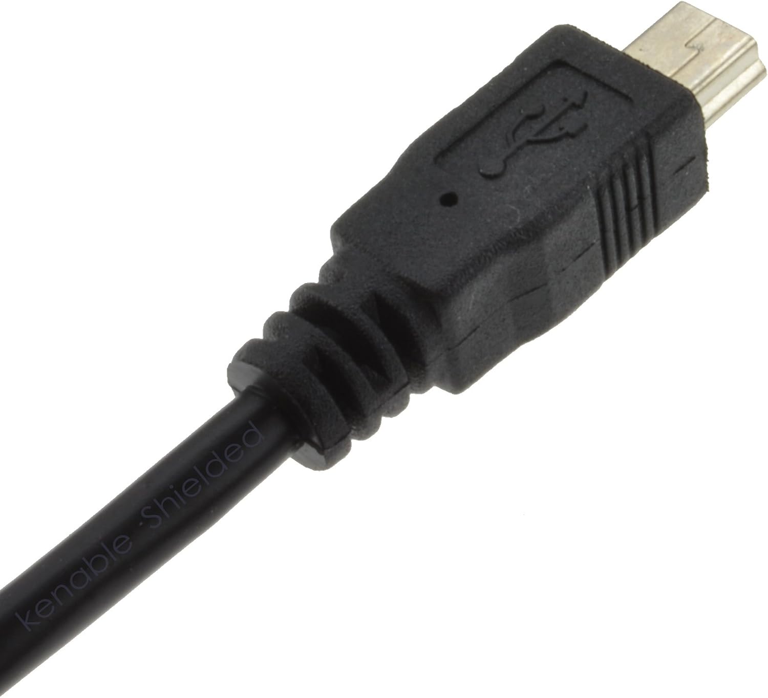 kenable - USB 2.0 24AWG Hi-Speed A to Mini-B 5 Pin Cable | Power & Data Transfer | Compatible with Digital Cameras | Shielded for Durability, Black, 2m - Image 2