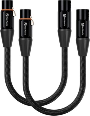 Fosi Audio XLR Cable 1ft, 2 Pack ca...
