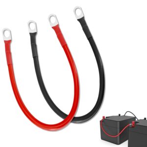 5AWG Battery Cable 12V: 2PCS 50CM C...