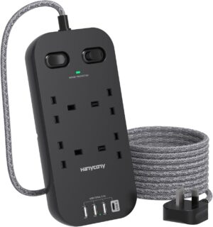 Black Extension Lead, Extension Cab...