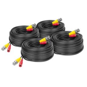 4 Pack 20M / 65 feet BNC Video Powe...