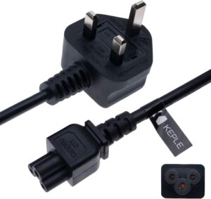 UK Mains 3 Pin AC Wall Power Cord C...