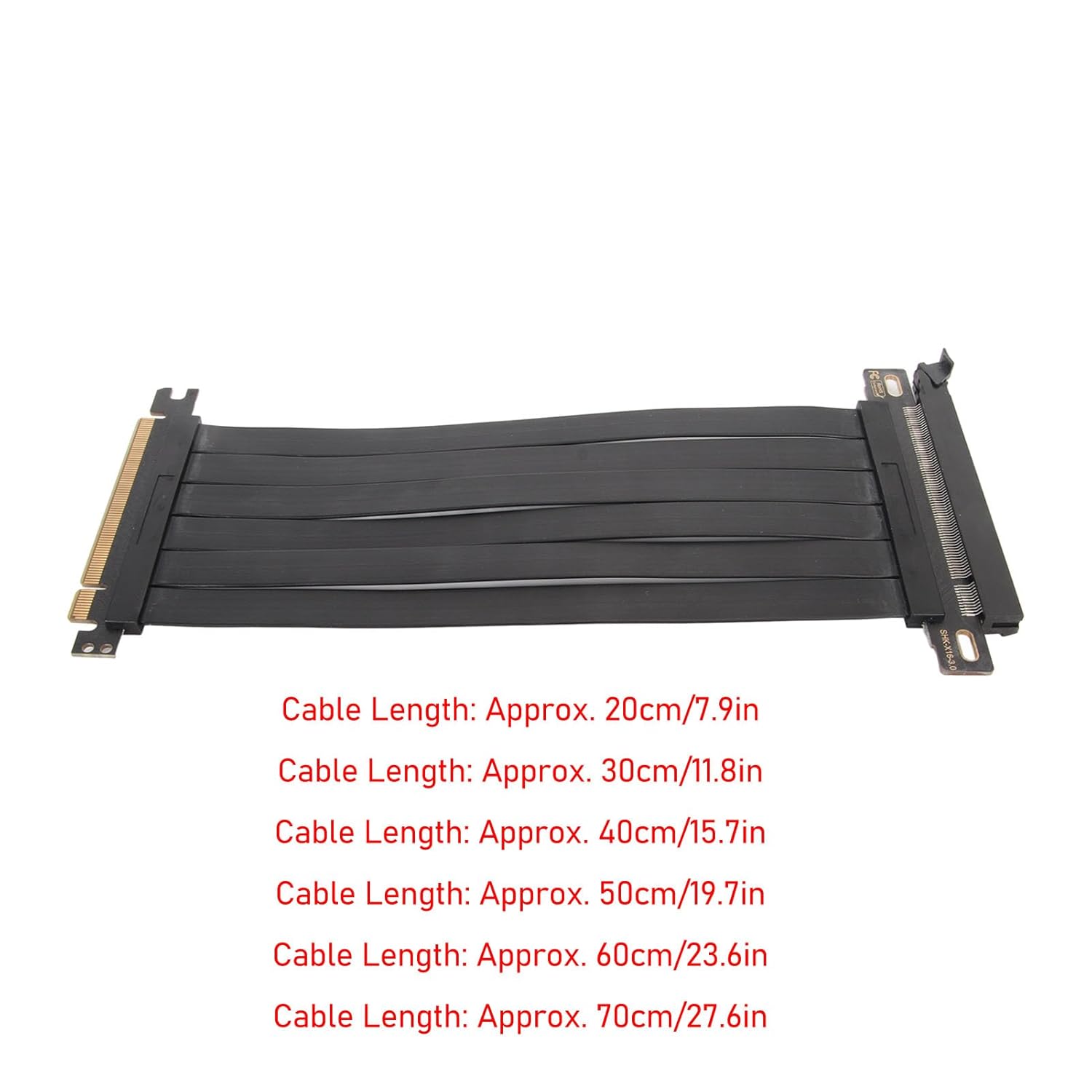 180 Degree EMI Shielded PCIE 3.0 X16 Cable, High Frequency PCB Design, Easy Plug and Play Use, Compatible with All Graphics Devices (40cm) - Image 7
