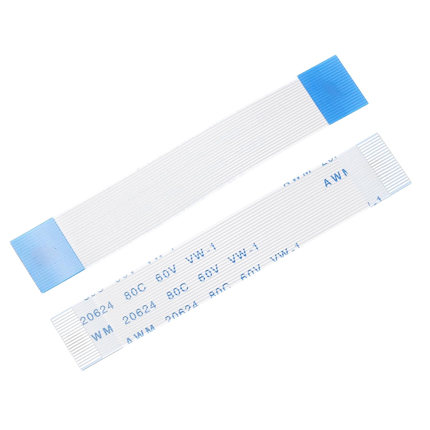 sourcing map Flexible Flat Cable, 20 Pins 0.5mm Pitch 60mm FPC FFC Flexible Ribbon Cable for LCD TV Car Audio DVD Player Laptop 5Pcs (A Type)