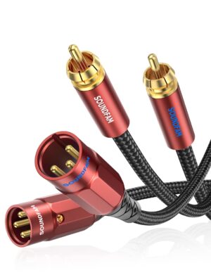 PREMIUM Dual XLR to RCA Cable 1M, 2...