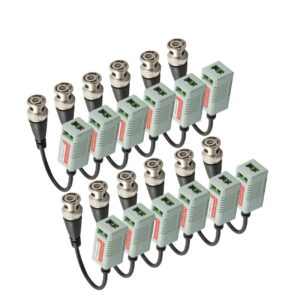 6 PAIRS (12 Pcs) Mini CCTV BNC Vide...