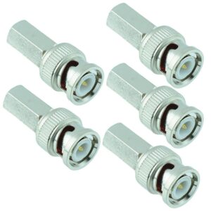 5 x BNC Male Twist On Plug Coaxial ...