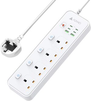 AUNNO Extension Lead with USB Slots...