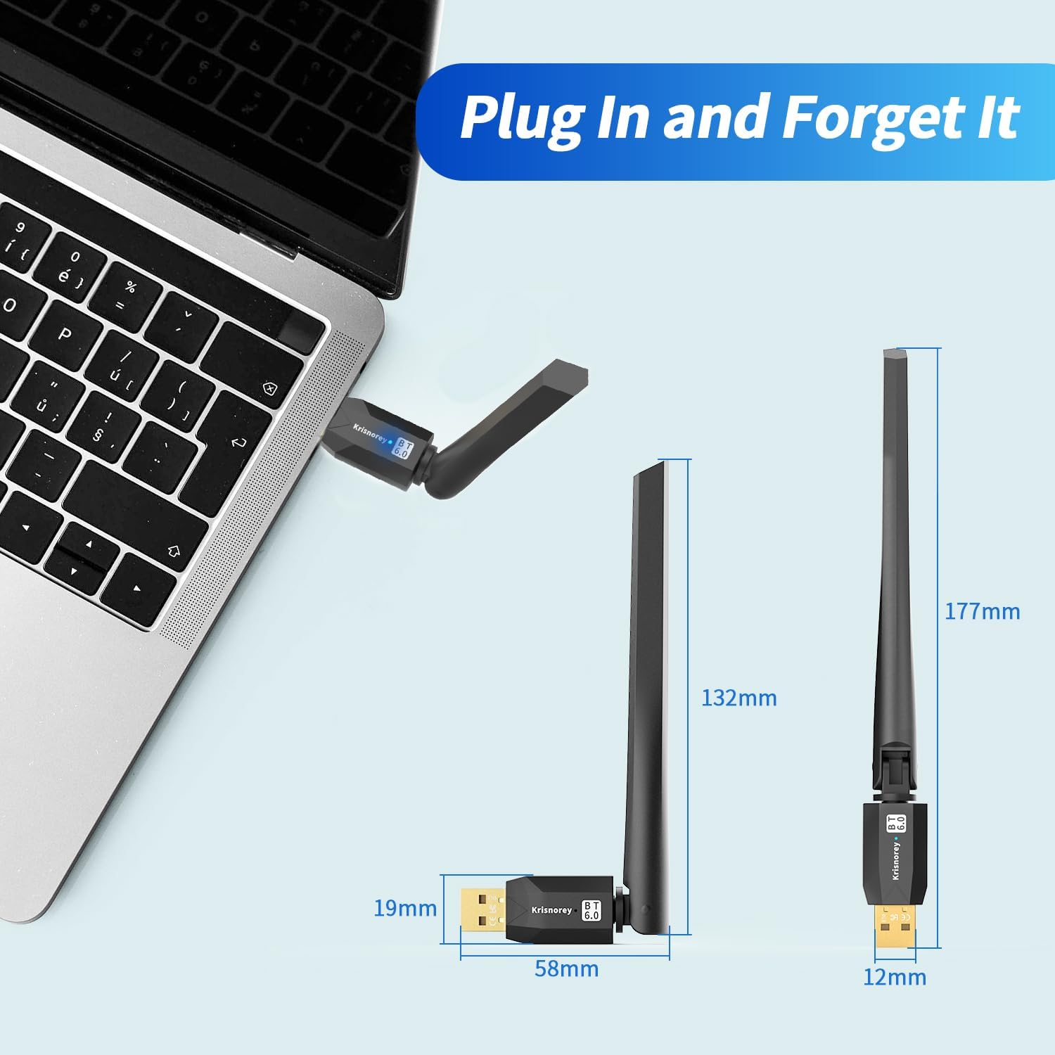 Long Range Bluetooth 6.0 Adapter for PC, Built-in PA for 5dBi High-Gain Wireless USB Dongle for Windows 11/10/8.1 Laptop Desktop, Plug & Pair w/Bluetooth Headphones Speaker Keyboard Mouse - Image 9