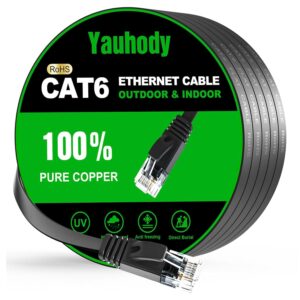 Yauhody CAT 6 Ethernet Cable 5m Bla...