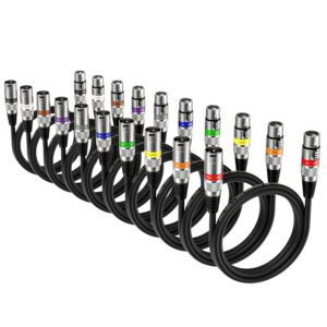 1M XLR Cables 10 Packs,XLR Male to ...