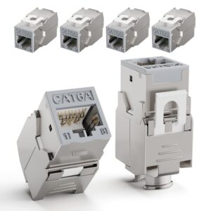 6 Pack RJ45 Keystone Jack Cat6A, Go...