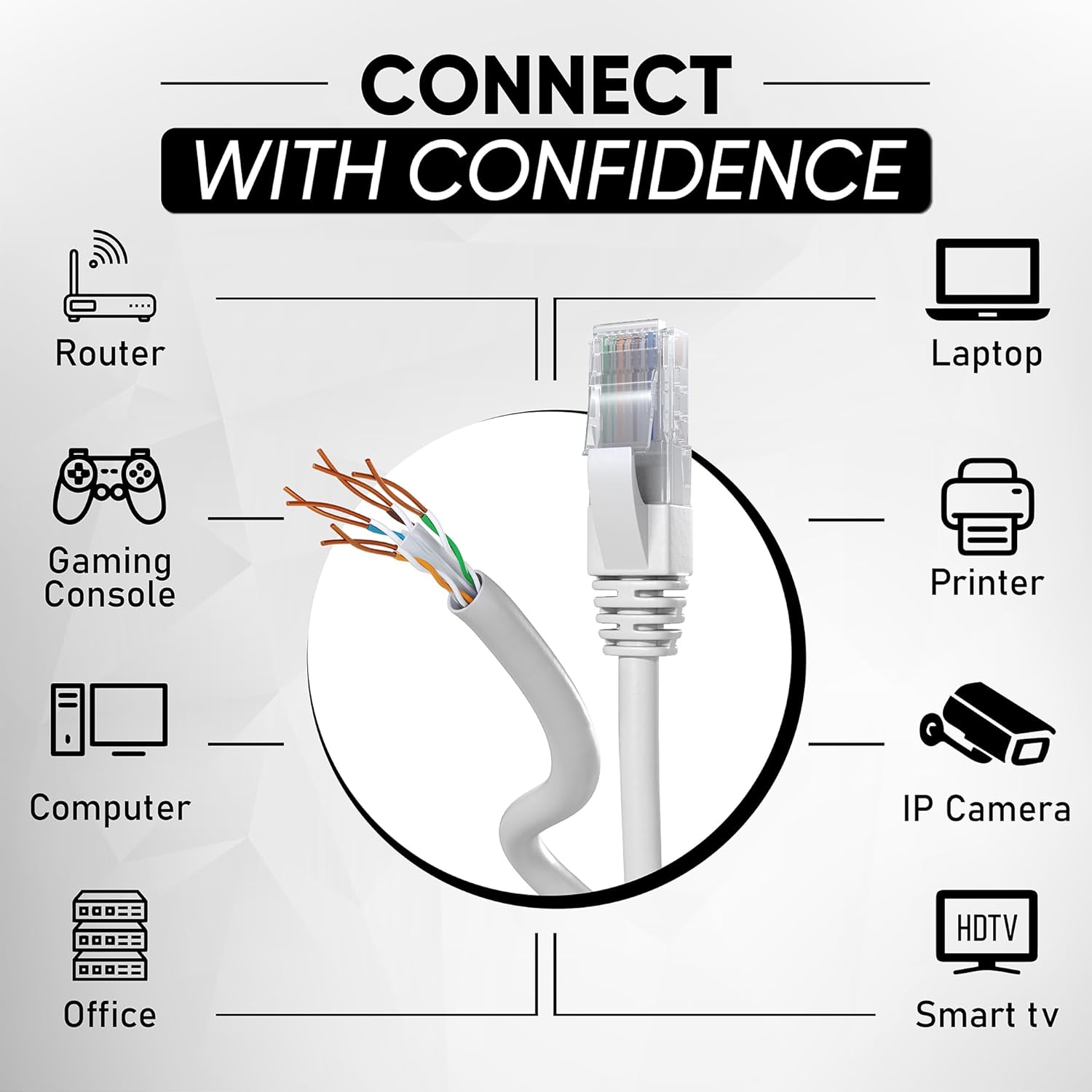 Mr. Tronic Bulk Cat 6 Ethernet Cable 305m, High Speed LAN Ethernet Network Cable, 305m Bulk Cat6 Internet 1 Gbps, 250 MHz, ADSL AWG24, UTP CCA (305 Meters, Grey) - Image 4