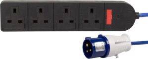 PRO ELEC 4-Gang Extension Lead with...