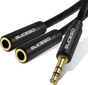 3.5mm Headphone Splitter 3.5mm Male...