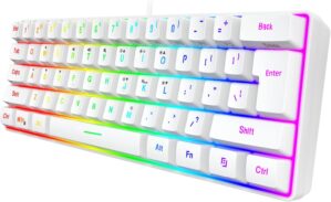 Snpurdiri 60% All-White Gaming Keyb...