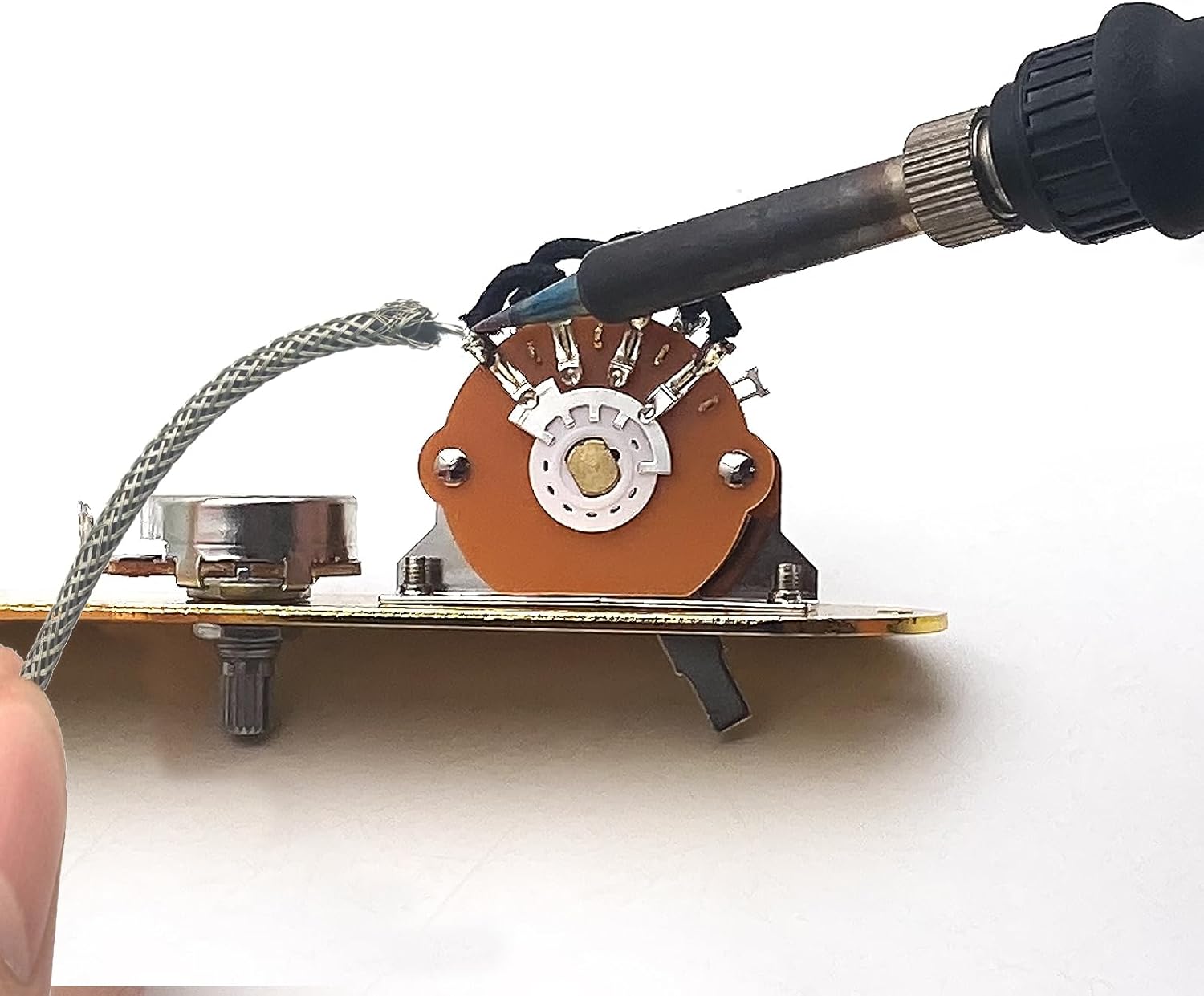 MAXCHEER 10ft Metallic Shield Cable Cloth-Covered Waxed One Core Braided Shield Vintage-Style Pushback Guitar Wire - Image 5