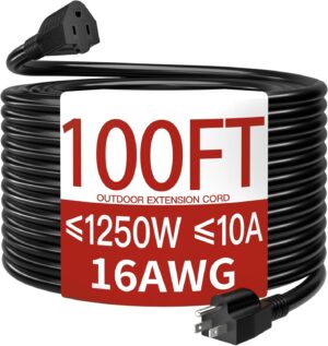 16/3 outdoor extension cord 100 ft ...