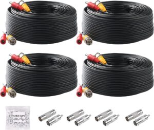 4 Pack 100ft/30M BNC Video Power Ca...