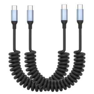 Coiled USB C Cable 2 Pack 60W Fast ...