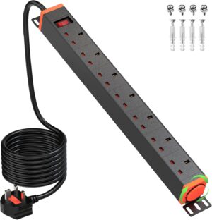 HANNELORE 7 Way Power Strip Surge P...