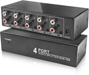3.5mm Aux + RCA L/R Audio Splitter ...