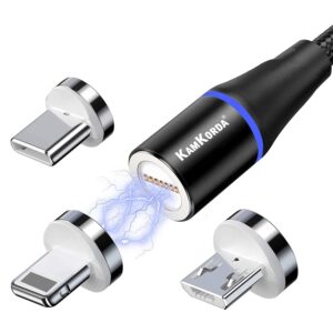 KamKorda 3 in 1 Magnetic USB C Char...