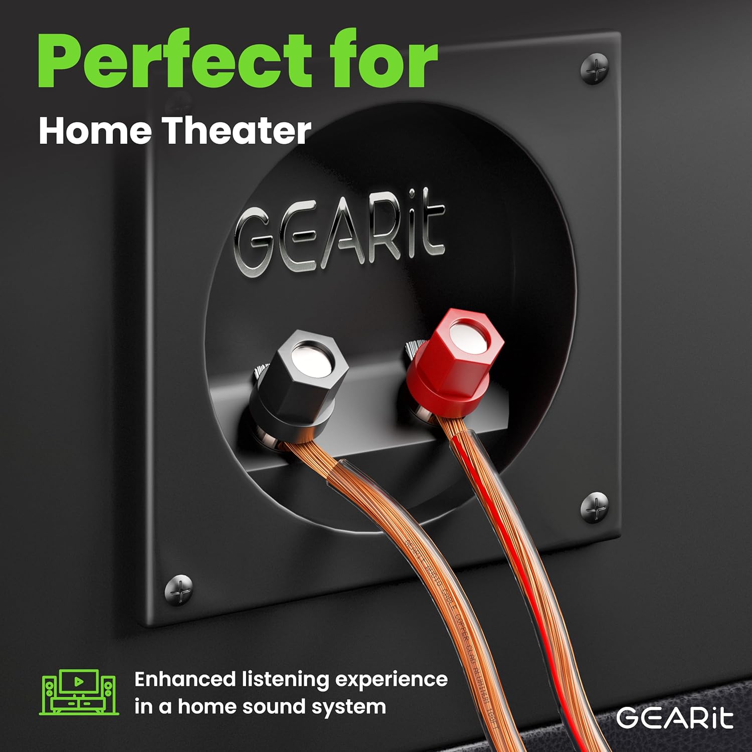 GearIT 16 Gauge 2x1.5mm² Speaker Cable CCA Wire (30m - Clear) Copper Clad Aluminum - Great for Hi-Fi Home Theater and Car Speakers - 16awg - Image 5