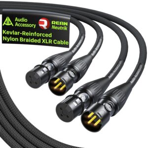 XLR Cable 3M 2 Pack, Gold-Plated Ne...