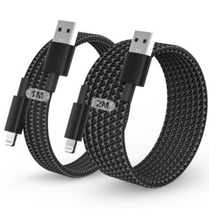 iPhone Charger Cable, 2Pack 1M+2M f...
