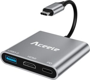 Aceele USB C to HDMI Adapter, 3 in ...