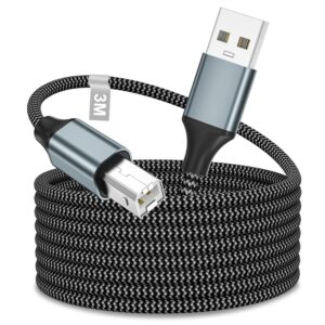 USB Printer Cable 3M/10FT, Nylon Br...
