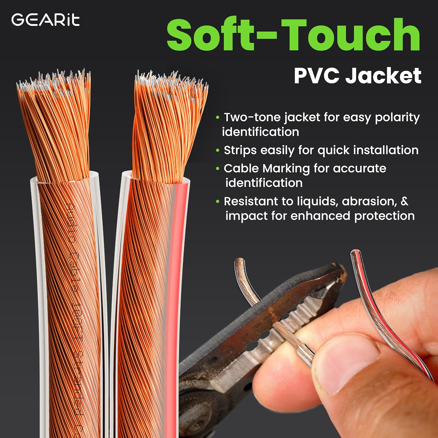 GearIT 16 Gauge 2x1.5mm² Speaker Cable CCA Wire (30m - Clear) Copper Clad Aluminum - Great for Hi-Fi Home Theater and Car Speakers - 16awg - Image 2
