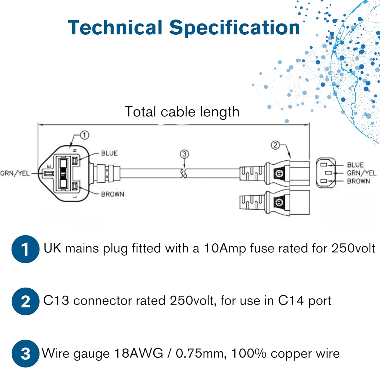 C2g Uk Power Cable