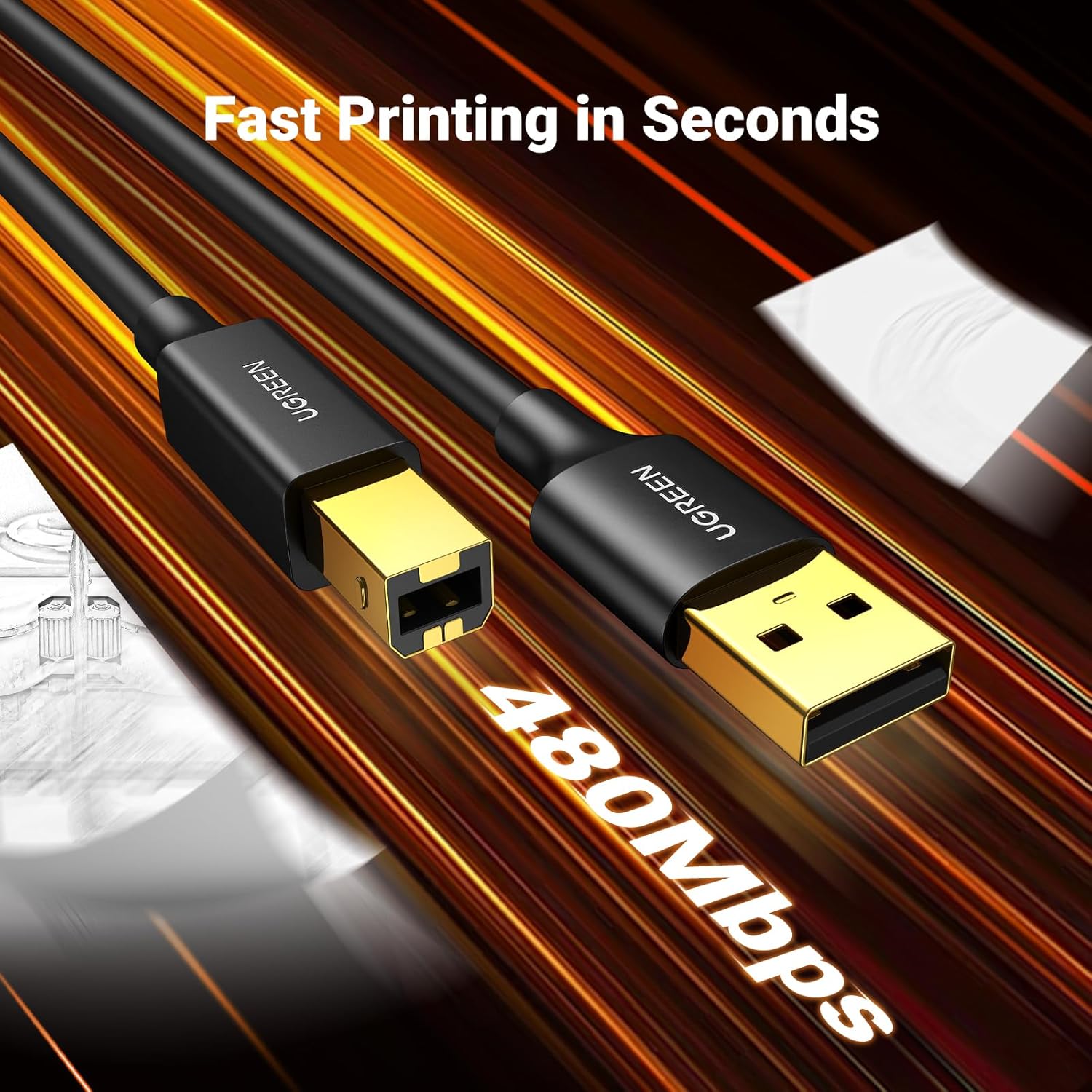 Ugreen USB Printer Cable