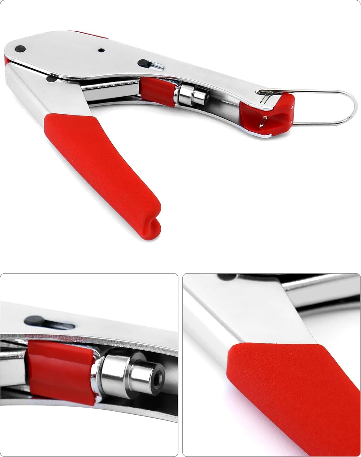 QWORK® 22PCS Coax Cable Crimping Tool Set with Stripper & F Connector Compression Tool for RG6 & TV Cables - Image 2