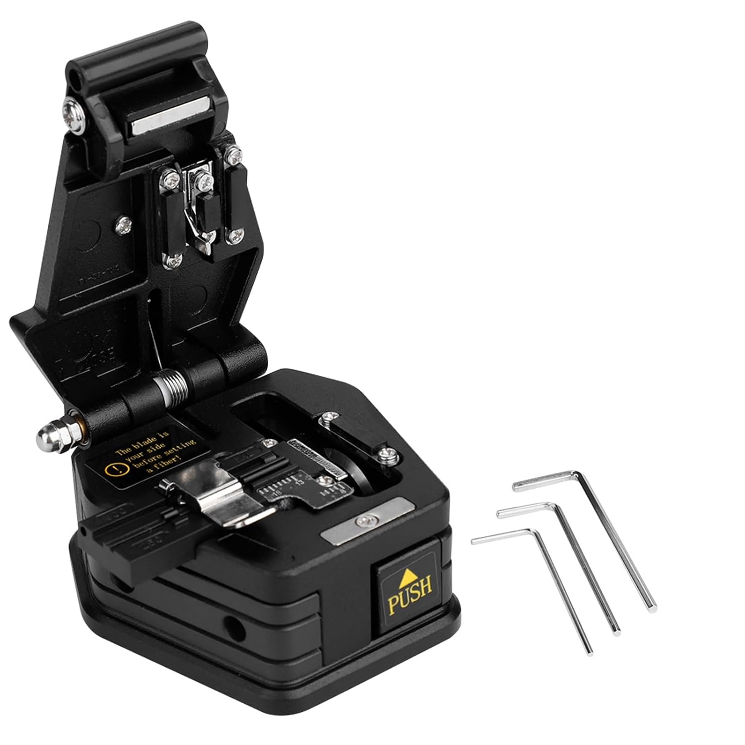 Fiber Optic Cleaver SKL-6C, High Precision 125um Optical Fiber Cutter for Single Mode & Multimode Cable, Professional Cleaving Tool with Anti-Drop Bag