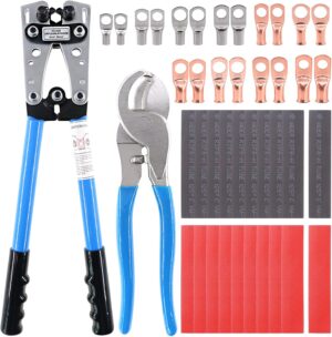 Glarks 42Pcs Battery Cable Lug Crim...
