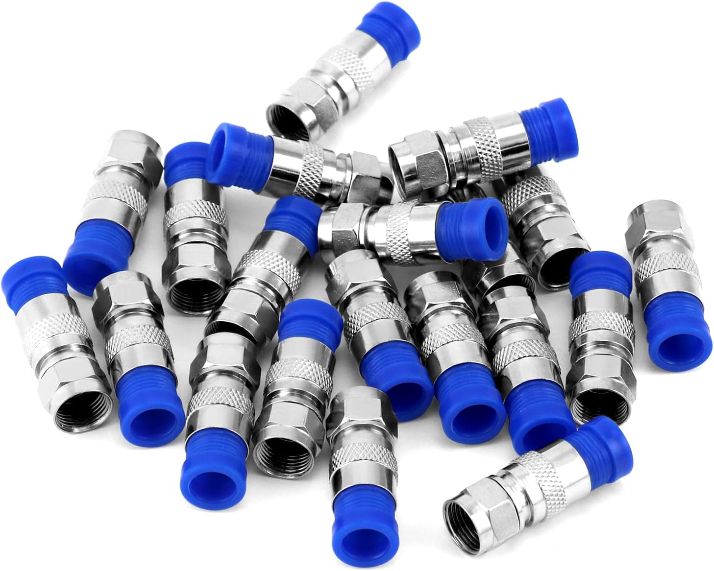 QWORK® 22PCS Coax Cable Crimping Tool Set with Stripper & F Connector Compression Tool for RG6 & TV Cables - Image 4