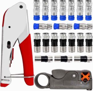 Taiss Coax Cable Crimper Tool Kit: ...