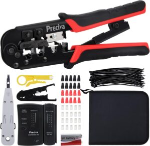 RJ45 Crimp Tool Kit, Preciva 97-in-...